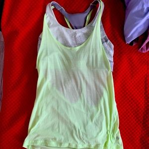 Lululemon tank sport bra top combo - size 10